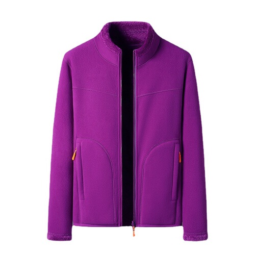 Outdoor Fleece Sweatshirt for Men and Women, Autumn and Winter Warmth, Plush Fleece Sweatshirt with Extra Warmth, Windproof Fleece Casual Double-Sided Jacket