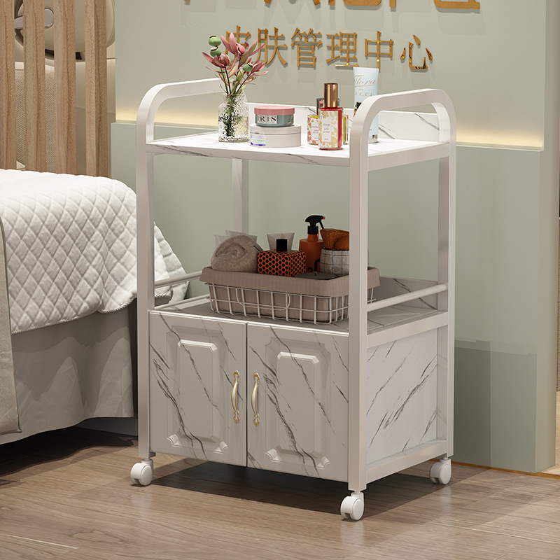 클래식 화이트 프레임 + 마블 패턴 캐비닛 - 공식 표준 구성 - 50x33x83cm☆☆