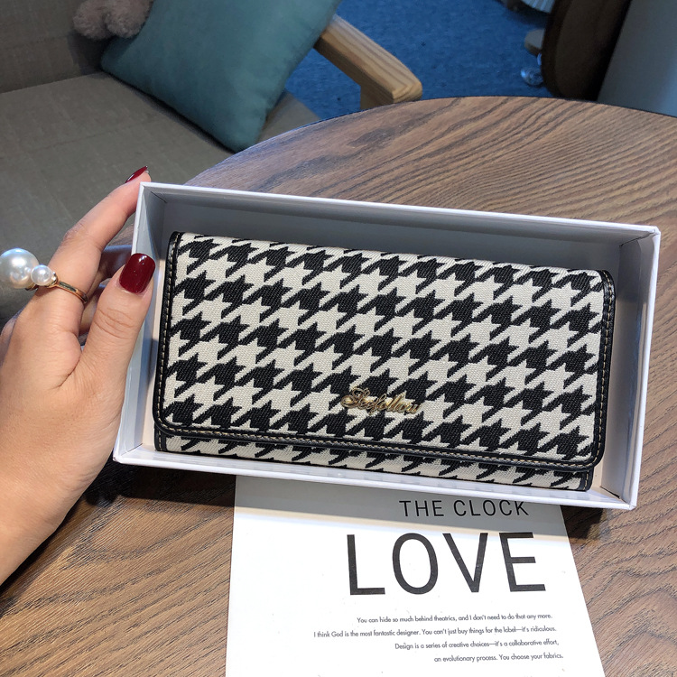 Spot-Lieferung lange Brieftasche für Frauen 2024 neuer Stil aus echtem Leder mit mehreren Kartenfächern Kartentasche Canvas große Kapazität Handytasche trendy_voghion.com