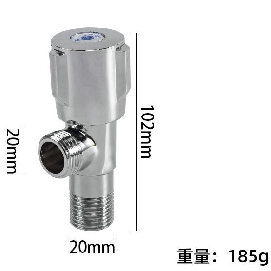 Válvula de ángulo colección completa 304 Acero inoxidable cobre triángulo caliente y fría interruptor de tres vías calentador de agua del inodoro válvula de entrada válvula de parada