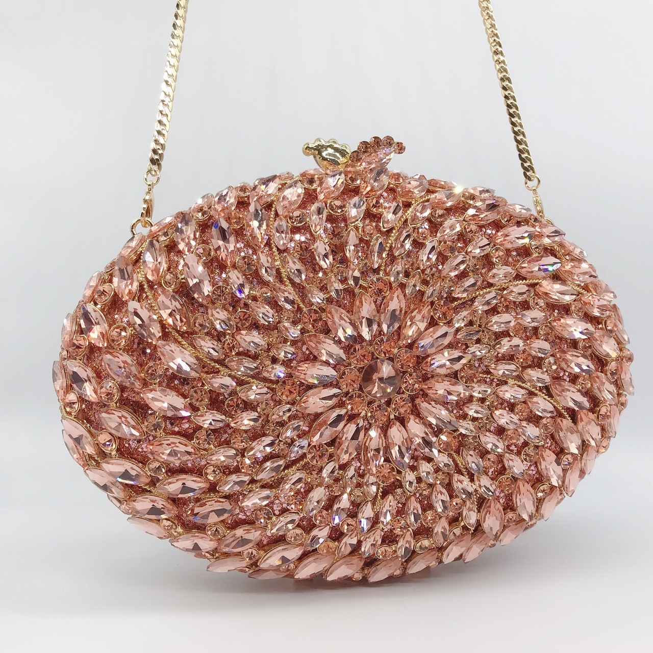 Ventas transfronterizas de metal de diamantes bolsas de cena, vestidos de banquete de damas, bolsas de moda de mano de diamantes