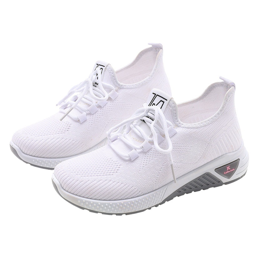 Zapatos de Mujer 2025 Primavera y Otoño, Comercio Exterior Transfronterizo, Versátiles, Casuales, Deportivos, Ligeros, de Punto, Fabricante de Zapatos de Mujer, Venta al por Mayor