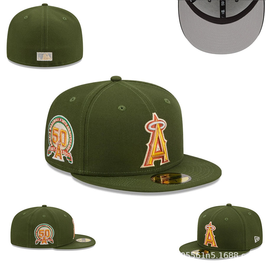 Nueva gorra de béisbol de LA con visera plana, gorra deportiva informal de estilo hip-hop cerrada, gorra de talla moderna de estilo coreano, gorra unisex bordada.