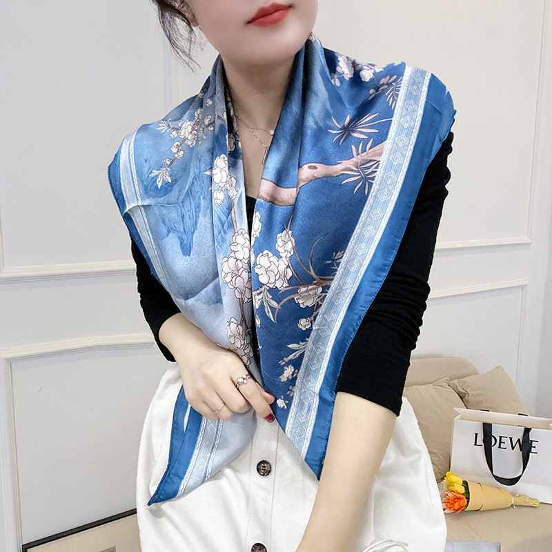 silk autumn scarf
