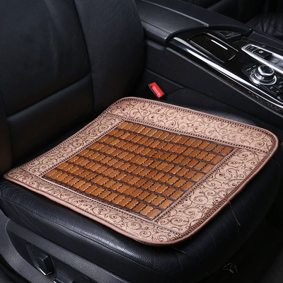 Car Cushion — Cool pad - bamboo-slices-small-square-mat-coffee-color