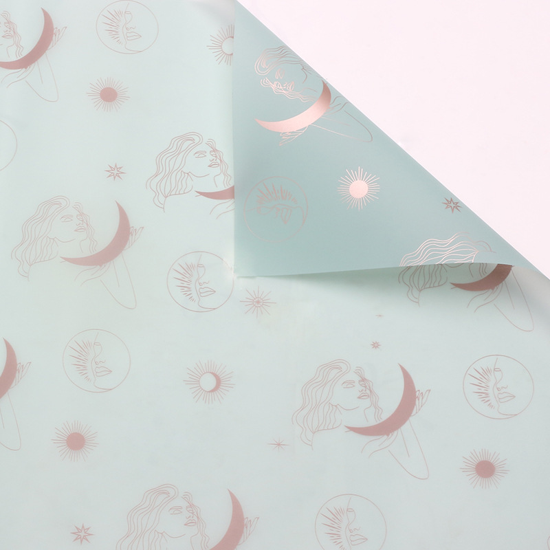 Huaxi Moon Goddess Papel de envolver de flores Bronceado Translúcido Diy Gift Ramo de flores Floristería Papel de envolver de flores