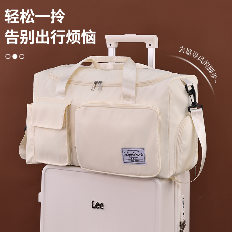Bolso de almacenamiento ligero, correa para el hombro, bolsa de viaje de almacenamiento multicapa de gran capacidad, maleta trolley, bolsa de lona, viaje de negocios de fitness