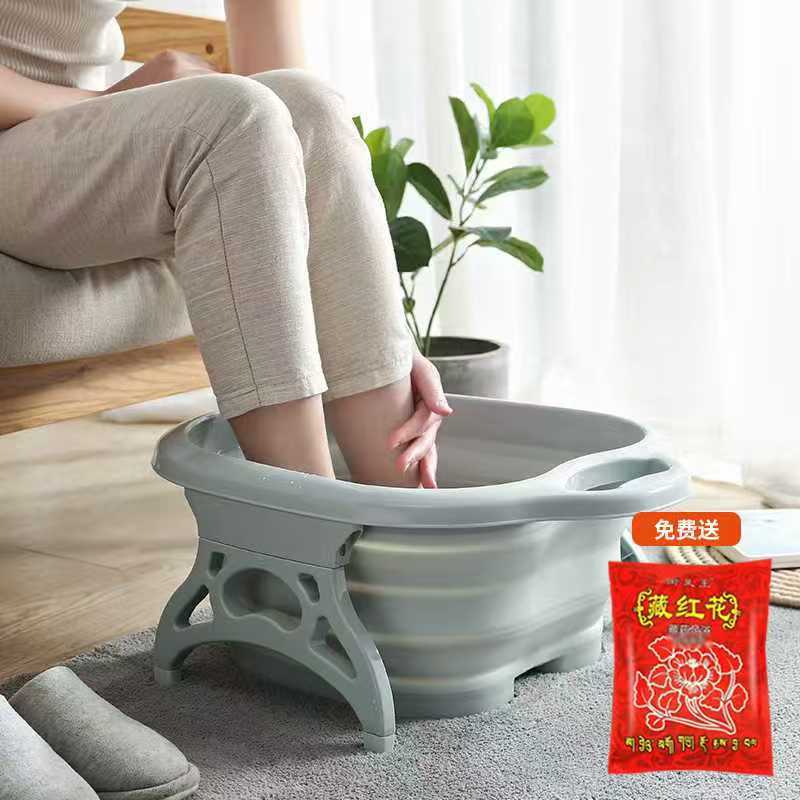 Cubo de baño de pies plegable, baño de pies de plástico, baño de pies grueso, baño de pies, baño de pies, baño de pies, baño de pies, baño de pies para adultos en casa