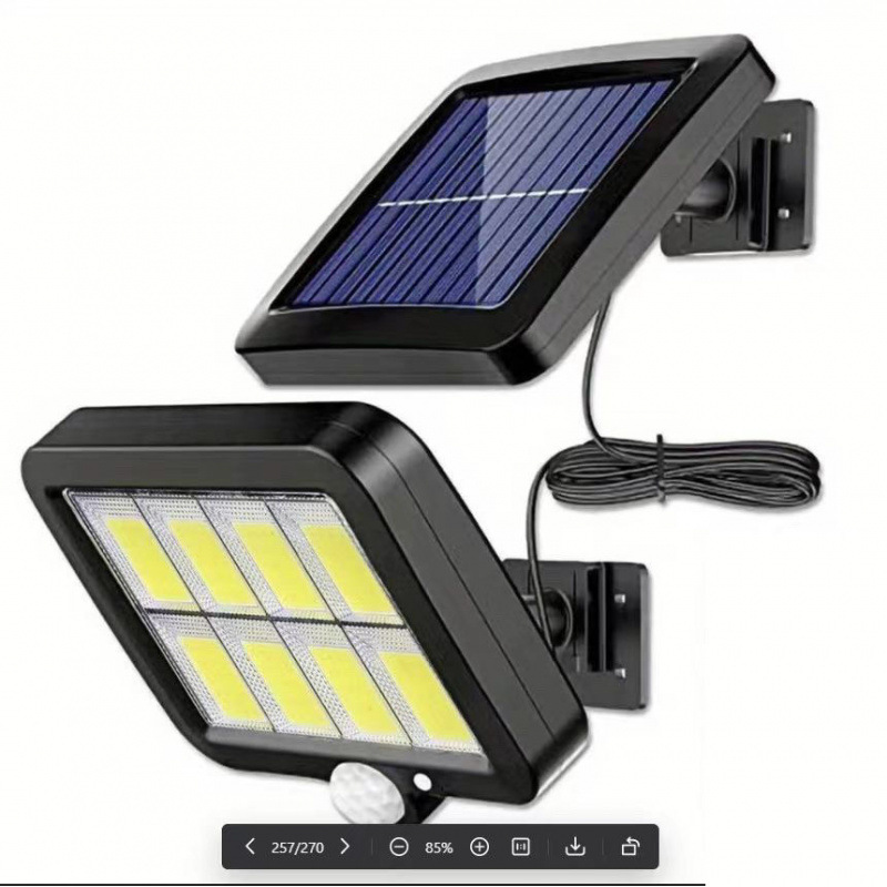 Luz solar transfronteriza 56LED Luz solar de inducción dividida Luz de calle Control remoto al aire libre Luz de pared de iluminación automática de patio