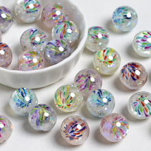 鼎奕冷月电镀萤火烟花夜光树脂通孔散珠不易刮花diy手机链饰品