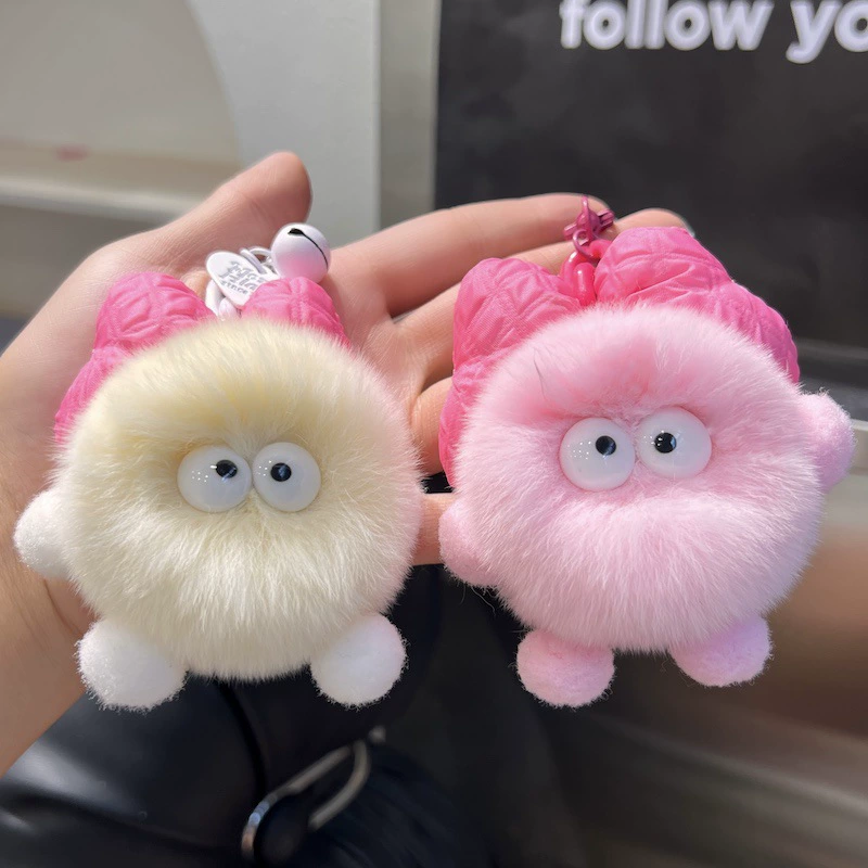 Cute keychain with bow, doll, bag decoration, plush