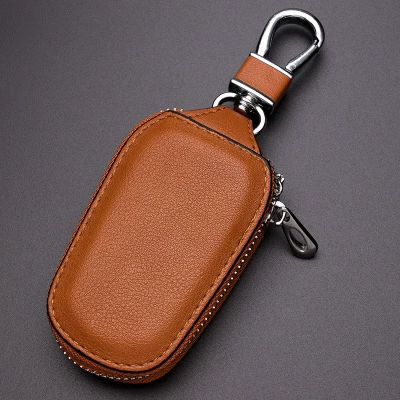 Business Zipper Key Case Multifunctional – Static Rod/Key Bag - rainbow-bag-brown