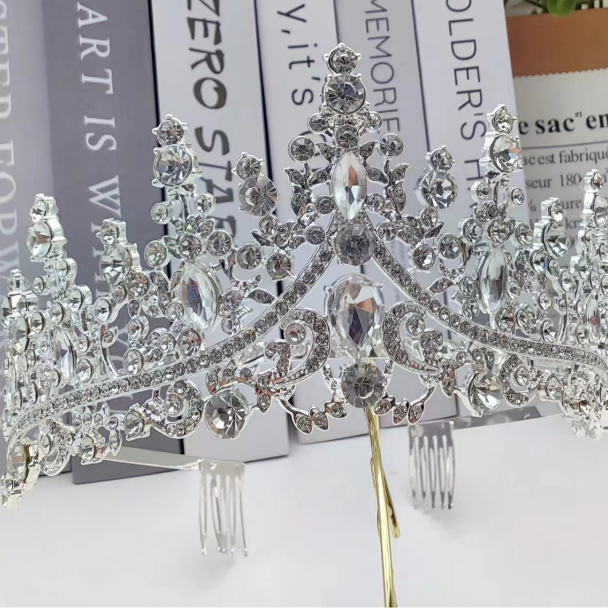 Brautkrone, Haarschmuck aus Legierung, Hochzeitskleid, Strass-Stirnband, Galvanik, Geburtstagskrone, Abendessen, Hochzeitskopfschmuck_voghion.com