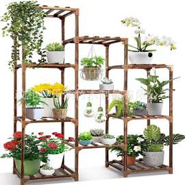 松木植物多层花架置地式多层展示架花园植物架