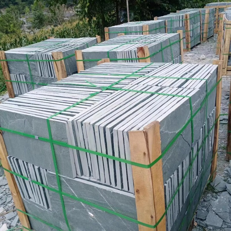 卸売りグリーン青石板天然緑石板文化石滑り止め床タイル園林景観庭園模造地敷石|undefined