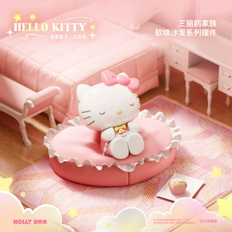 Настольная фигурка Sanrio в позе спящего на диване, кавайная коллекционная, 6 персонажей