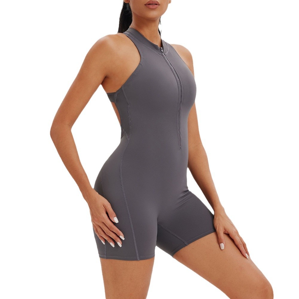 2025 moda de moda transfronteriza europea y americana ropa de yoga medio cardián de espalda abierta, caderas cerradas abdominales, camiseta, pantalones cortos