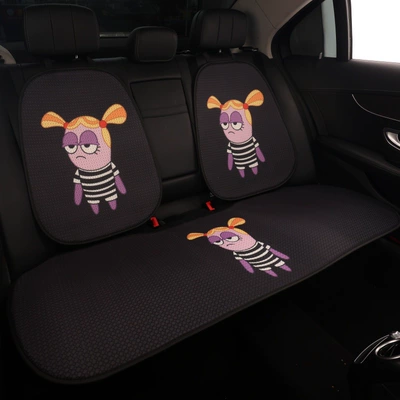 Summer All-Season Universal Ventilated and — Seat cushion, seat cover - bully-fish-back-row-three-piece-set-printed-4-color-bichburg
