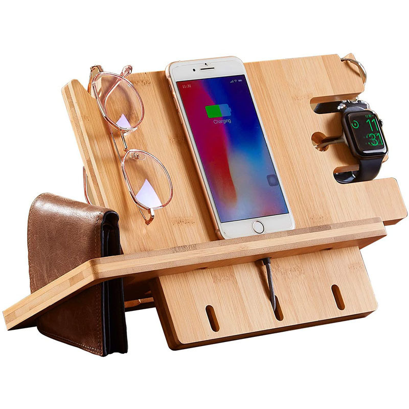 wooden phone holder