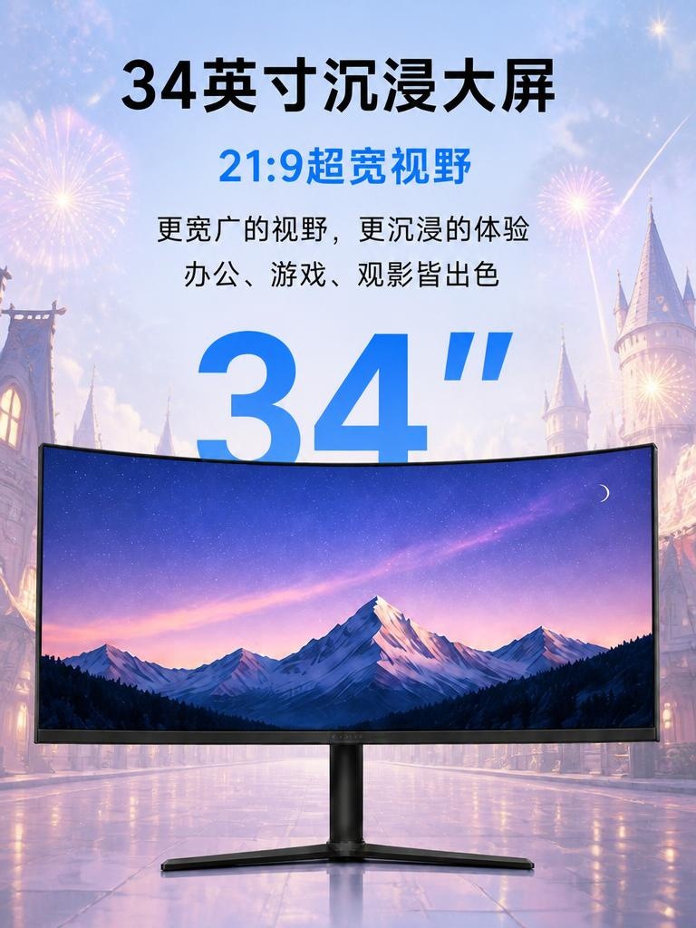 34 英寸 超宽显示器详情图 1