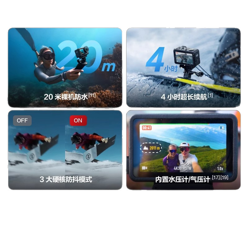 DJI Osmo Action 5 Pro アクションカメラ 4K 画質オートバイライディング vlog トラベル写真に適しています。|undefined
