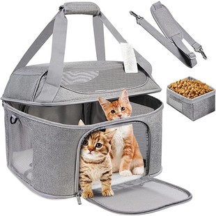 Spot Amazon's New Portable Large Cat Carrier Bag for Outings, Removable, Breathable, Foldable, Large-Capacity Pet Bag