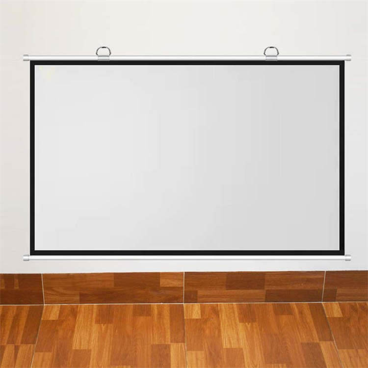 高清投影幕布免打孔壁挂幕布投影布挂墙投影仪幕布家用