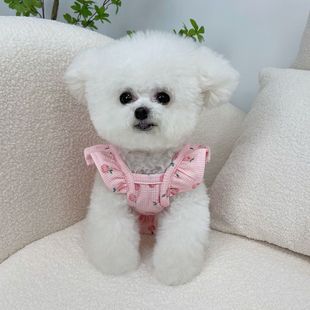 Factory Direct Supply of Pet Clothes Spring and Summer New Style Flying Sleeve Short Skirt Teddy Bichon Puppy Thin Universal Vest
