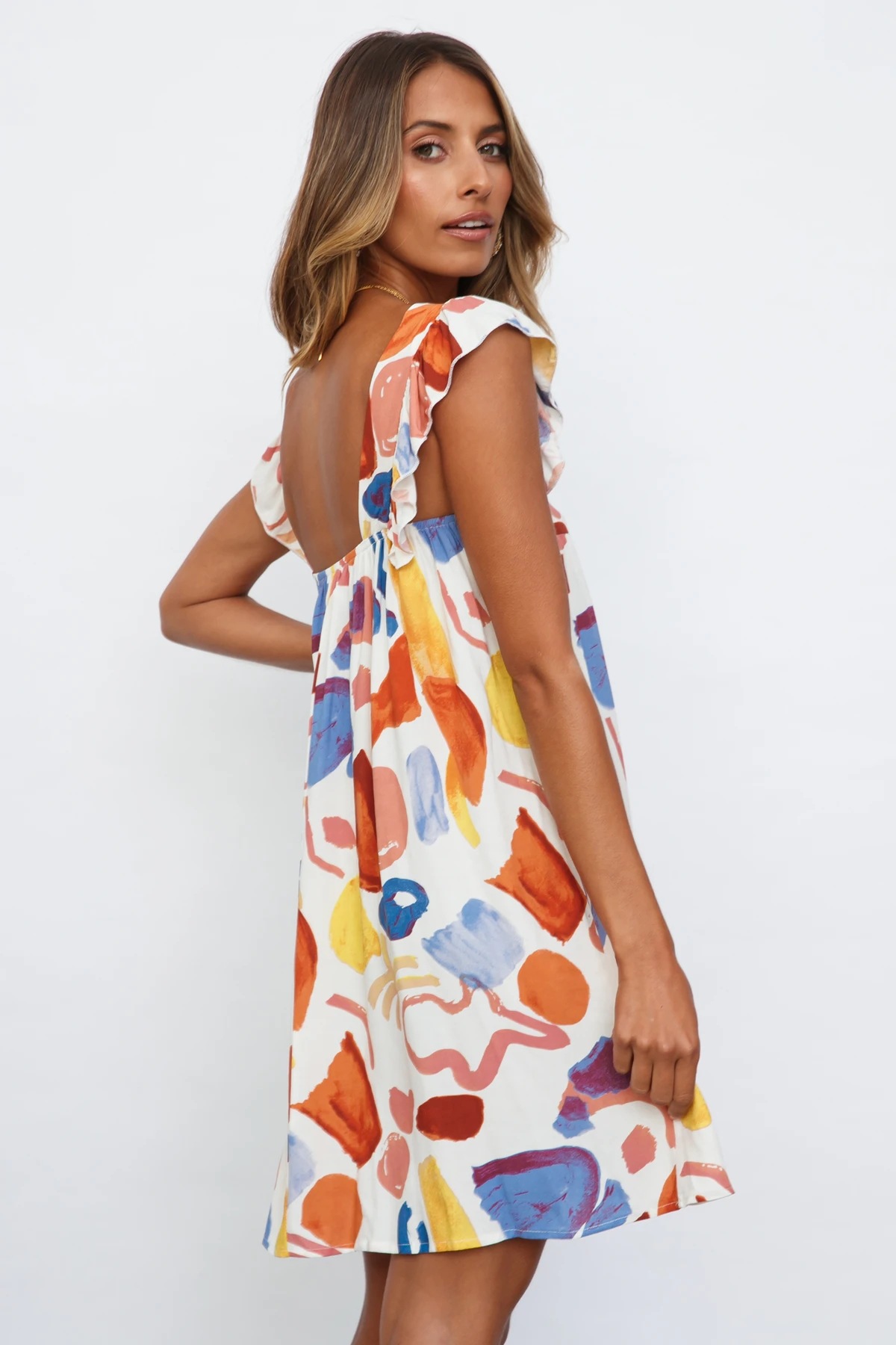 summer new printed sexy backless dress  NSYD49501