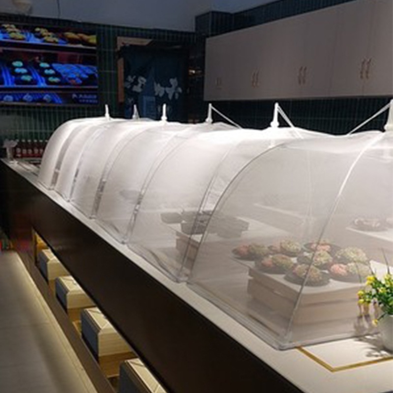 WBZ7菜罩商用特大透明熟食紗罩子餐桌罩飯菜遮塵罩訂防蒼蠅蓋菜罩