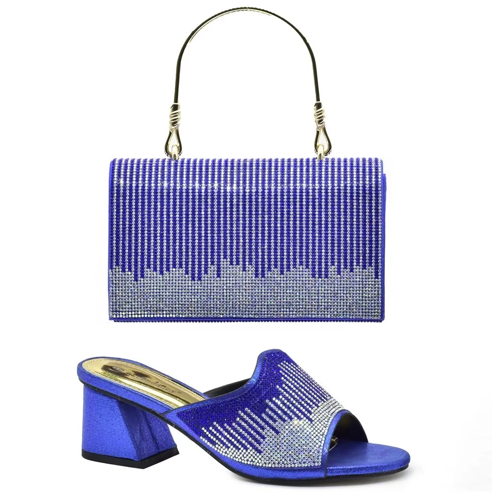 Shoes and Bags Women's rhinestones Wedding Party Banquet Heels and luxury clutch bags_vogvips.com