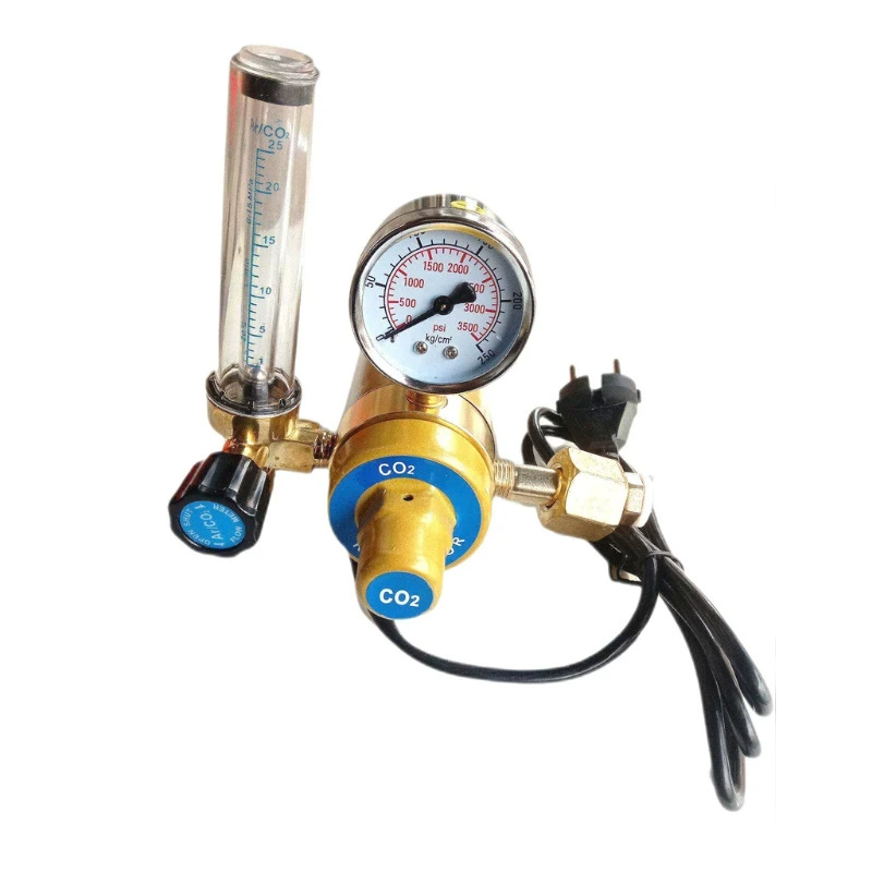 Регулятор CO2 с нагревателем и расходомером, электрический нагревательный клапан для снижения давления углекислого газа