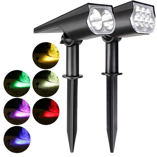 Solar tree light, outdoor dual-purpose spotlight, landscape courtyard lawn light, super bright waterproof garden villa lighting