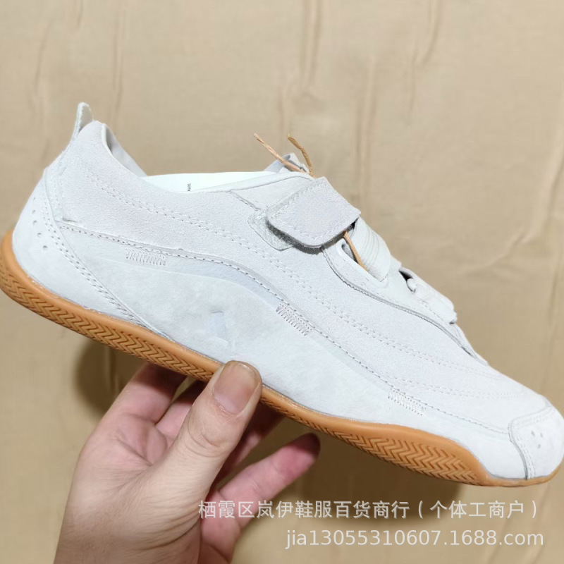 迪家2025年新款魔术贴复古德训鞋女平底休闲运动芭蕾小众女鞋纯原|undefined