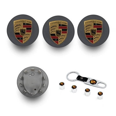 Silver Gray Color Label, Hub cover - 76mm-gray-surface-color-label-pack-of-four