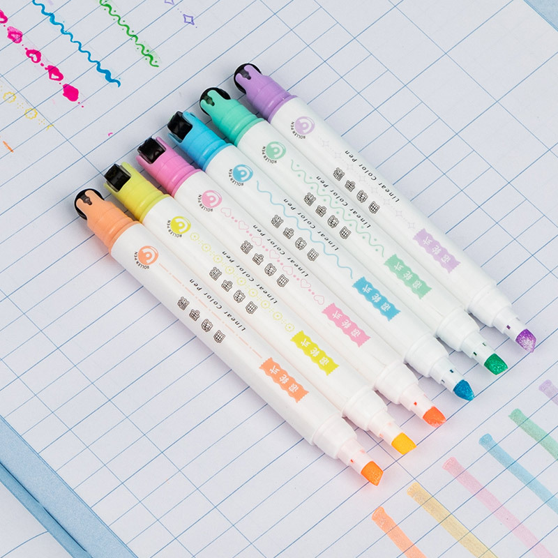 12031H pluma fluorescente lindo estudiante flash mano cuenta pluma rueda mano cuenta pluma no cubre palabra encaje contorno pluma