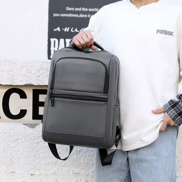 Men's Backpack Large Capacity Travel Bag Fashionable Computer Bag Simple Student Schoolbag Light Business Leisure Backpack