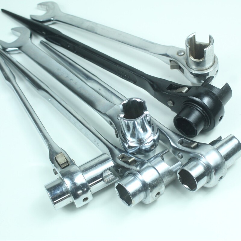 Ratchet Wrench with a Notch, Woodworking, Fast Automatic U-Shaped Pointed Tail, Extended Straight Handle, Pointed Type, Chrome Vanadium