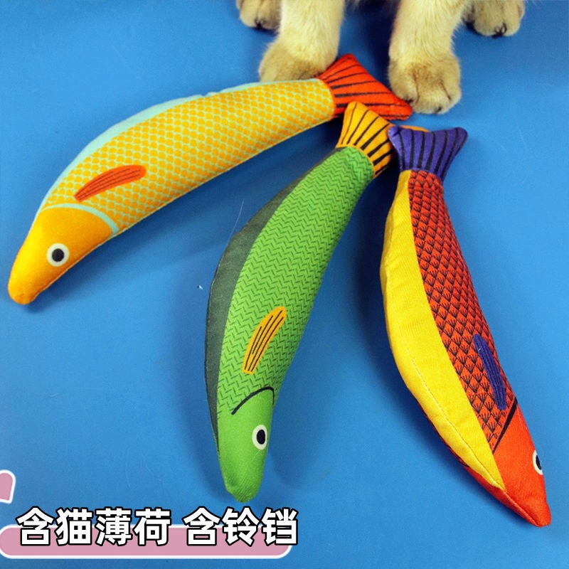 Игрушка для кошек Кошачья мята Рыба Трансграничная Подушка Шлифовальные зубы Устойчивая к укусам Игрушка Кошка Плюшевая игрушка Self-Hi Boring Cat Toy