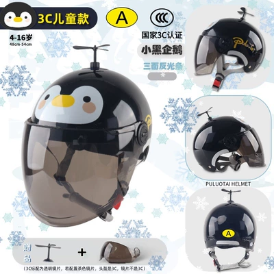 Motosiklet kaskı (dəbilqə) | Adult Motorcycle Helmet Lady - 3c-children-black-penguin-tea-long-mirror-windmill