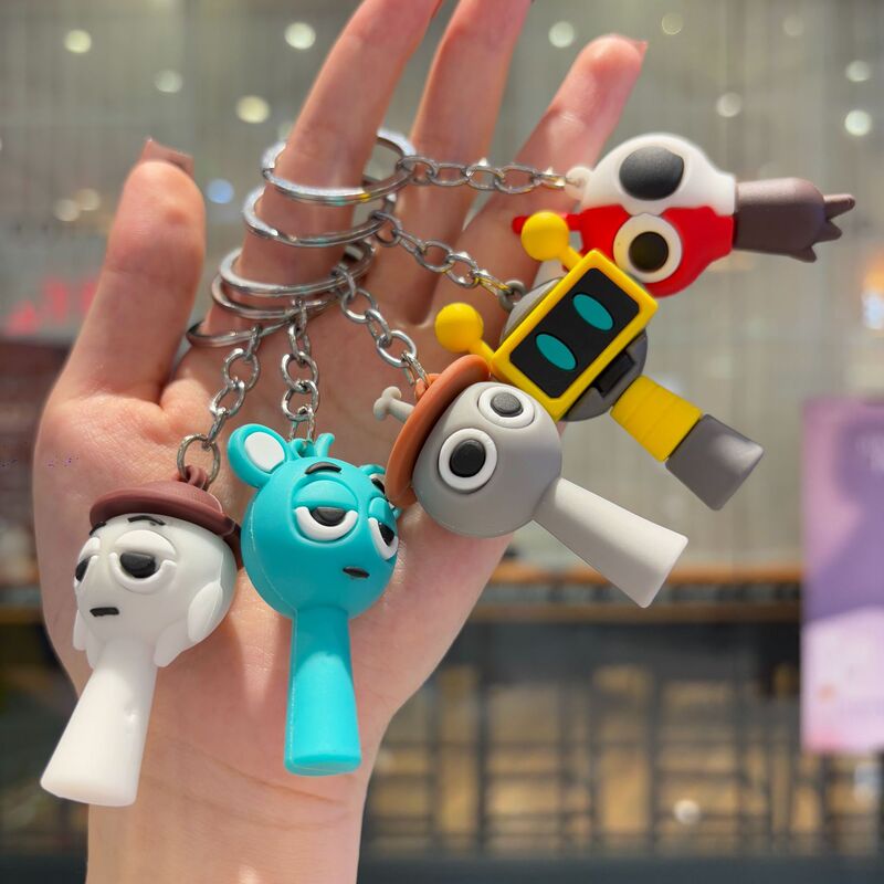 Cross-Border Hot Selling Rhythm Box Keychain Cute Game Peripheral Pendant Bag Car Accessories Blind Box Small Gift