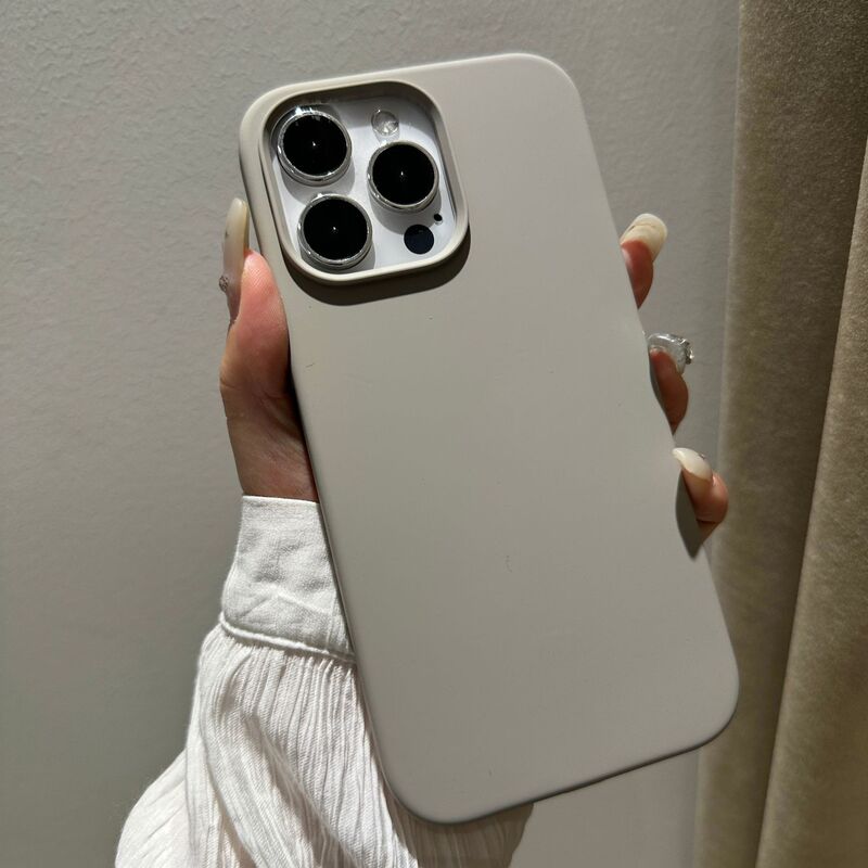 Iphone12液状シリコンシェルリンゴ11proの肌感フロスト12maxロゴ付きベルベット携帯ケース|undefined