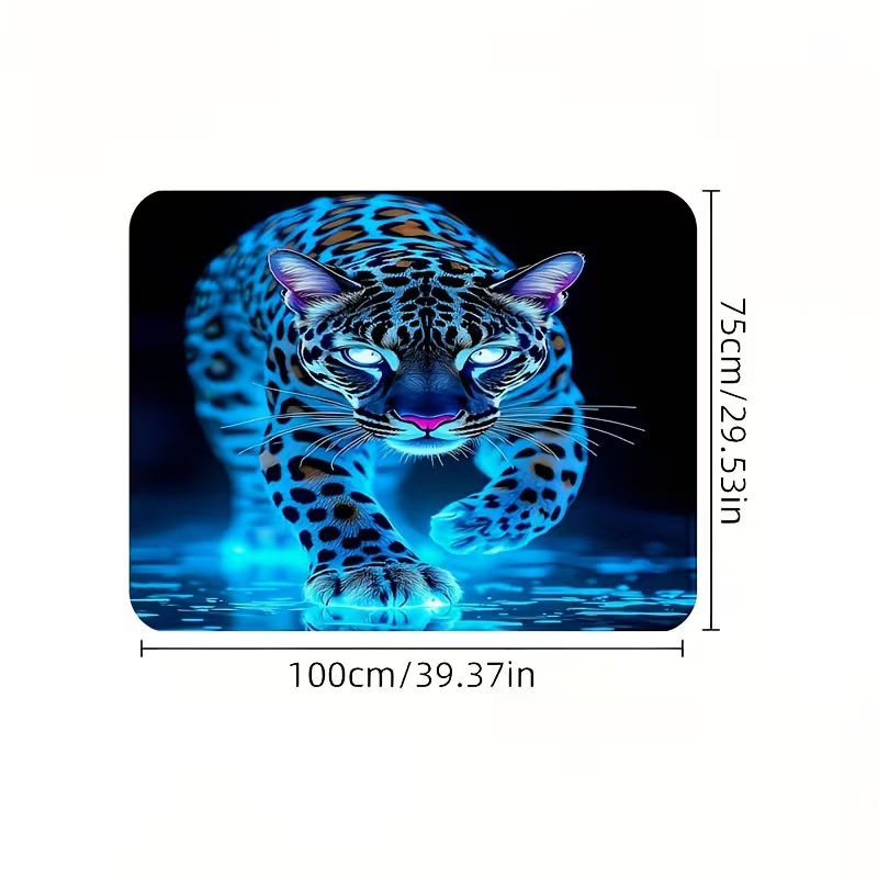 Cross-Border Square Rubber Floor Mat for Car Trunk with Cartoon Cat, Dog, and Mushroom Designs, Foldable, Machine Washable, Printed