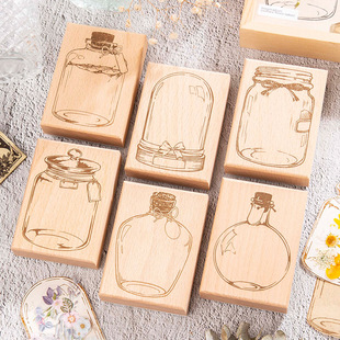 Beautiful day wooden bottle seal bottle dream series creative beautiful background decoration Journal seal