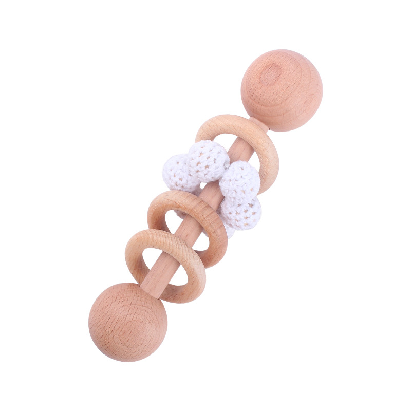 New Beech juguete de los niños mordedor ejercicio infantil bebé bola lana sonajero interactivo educativo teether stick