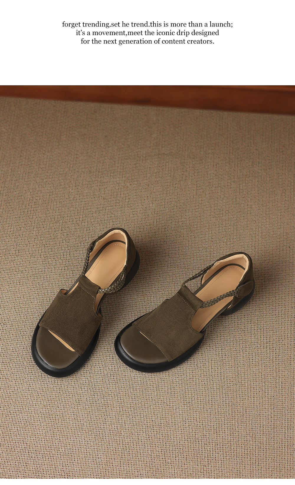 Sandal nữ hở mũi đế dày gót thấp phong cách thể thao, chất liệu da lộn cao cấp — Màu xanh da trời chi tiết 23