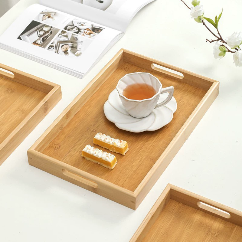 Чашка для воды в японском стиле обеденная тарелка Бытовая чайная чашка бамбуковый чайный поднос фруктовая выпечка деревянный поднос прямоугольная тарелка
