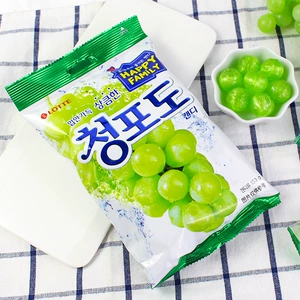 Южная Корея импортировала лотте повседневная еда зеленый вкус виноградного вкуса фрукты твердый сахар 153 г сетка коричневая конфеты корейская драма Метеор