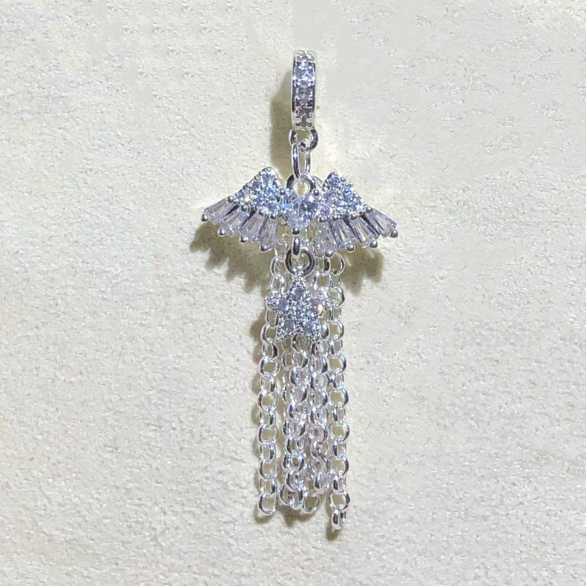 14K Gold-Plated Color-Preserving Crystal DIY Accessories Snowflake Bow Tassel Pendant Tassel Spacer Beads Bracelet Accessories