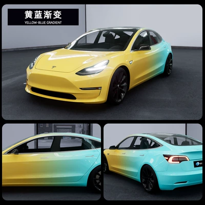 Automotive Film – film - specifications-152x18m-pet-yellow-blue-gradient